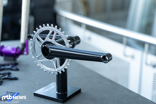 Die schicken Cybercycles-Kurbeln eignen sich perfekt für all die geilen Custom-Bikes der Bespoked 2024.