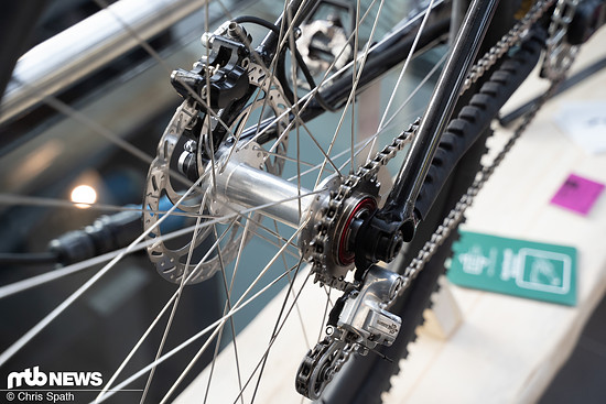 Die eigens gebaute Nabe wird durch einen Dual-Speed-Antrieb in Rotation versetzt.