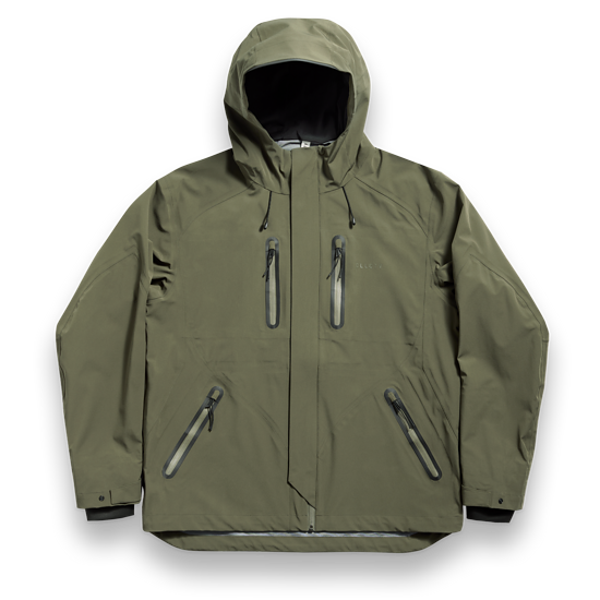 Die Rain Jacket kommt Dreilagen-Membran ...