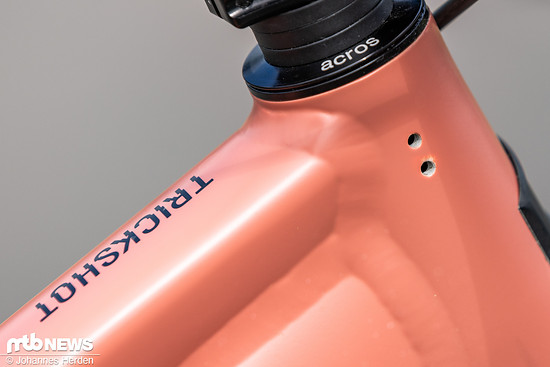 Für all diejenigen, die ihren Lenker bis in die Unendlichkeit drehen wollen, sind Gyrotab-Gewinde im Steuerrohr eingelassen.