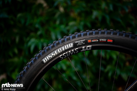 Auf dem Trail brilliert der neue Maxxis Dissector durch seinen geringen Rollwiderstand.